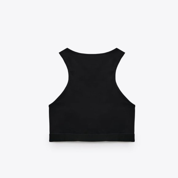 Zara Contrast black crop top - Picture 5 of 9